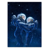 Leinwandbild Fantasy, Hochformat, Astronauten Paar im Weltall 1 M0269