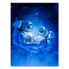 Leinwandbild Fantasy, Hochformat, Astronauten Paar im Weltall 3 M0271