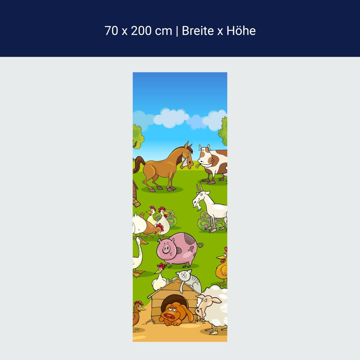 Duschwand Verrückter Bauernhof Kinder M0274 Duschwand Verrückter Bauernhof Kinder M0274