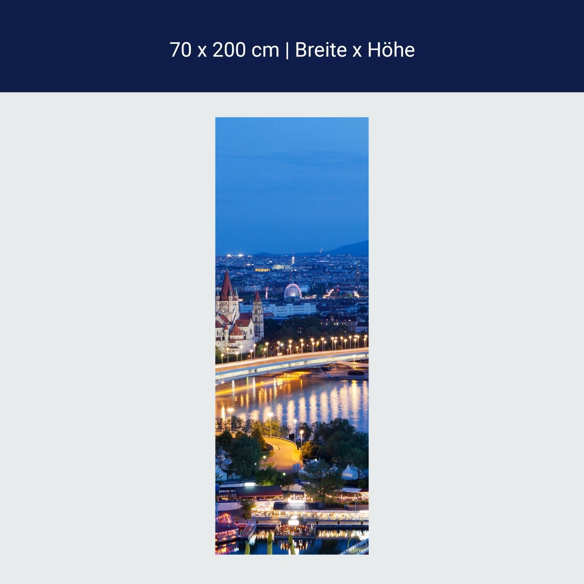 Duschwand Wien bei Nacht M0276 Duschwand Wien bei Nacht M0276