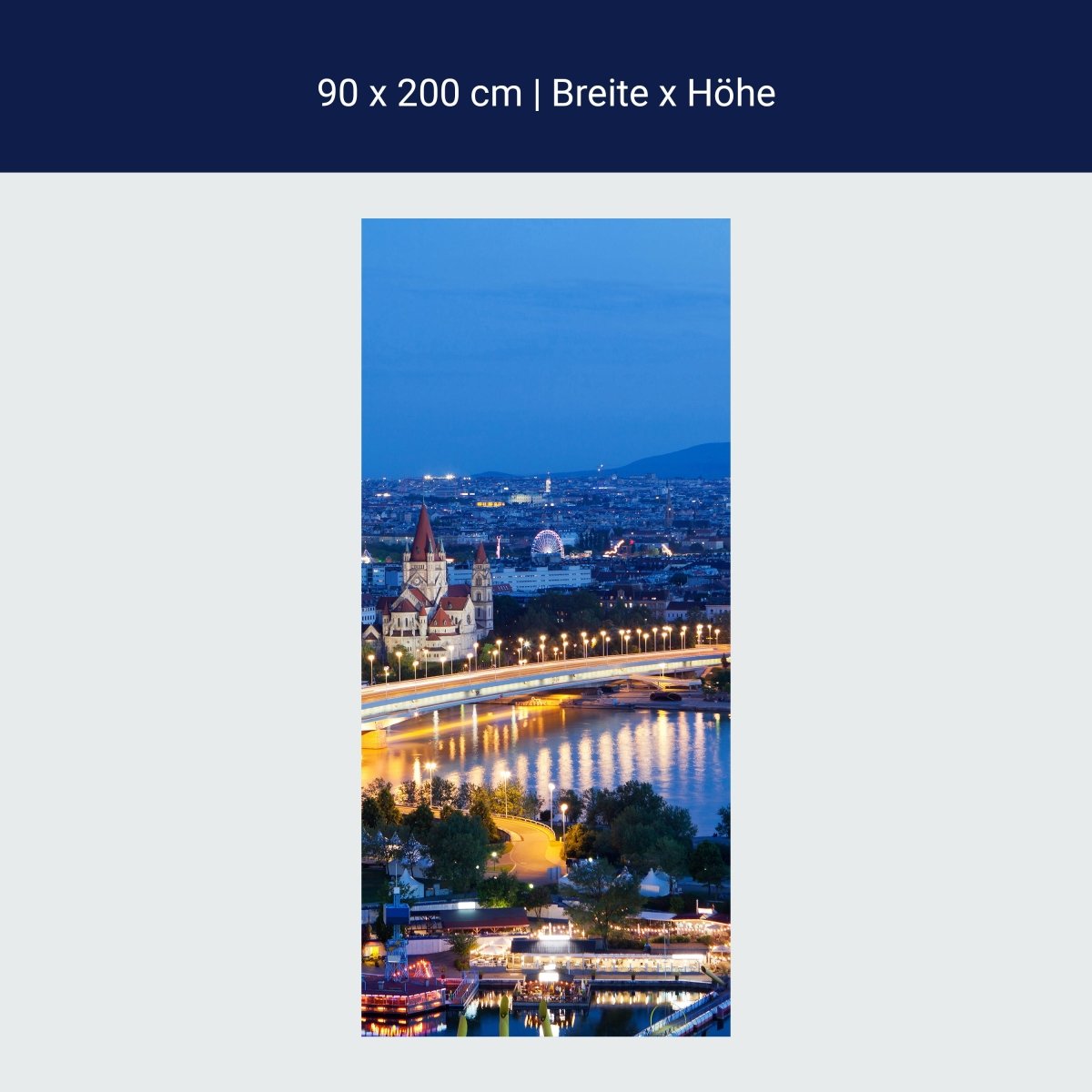 Duschwand Wien bei Nacht M0276 Duschwand Wien bei Nacht M0276