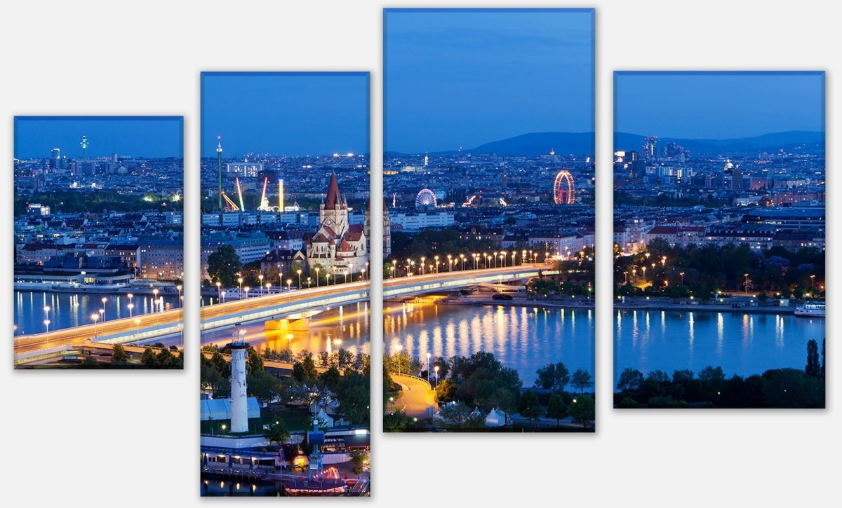 Leinwandbild Mehrteiler Wien bei Nacht M0276 Leinwandbild Mehrteiler Wien bei Nacht M0276