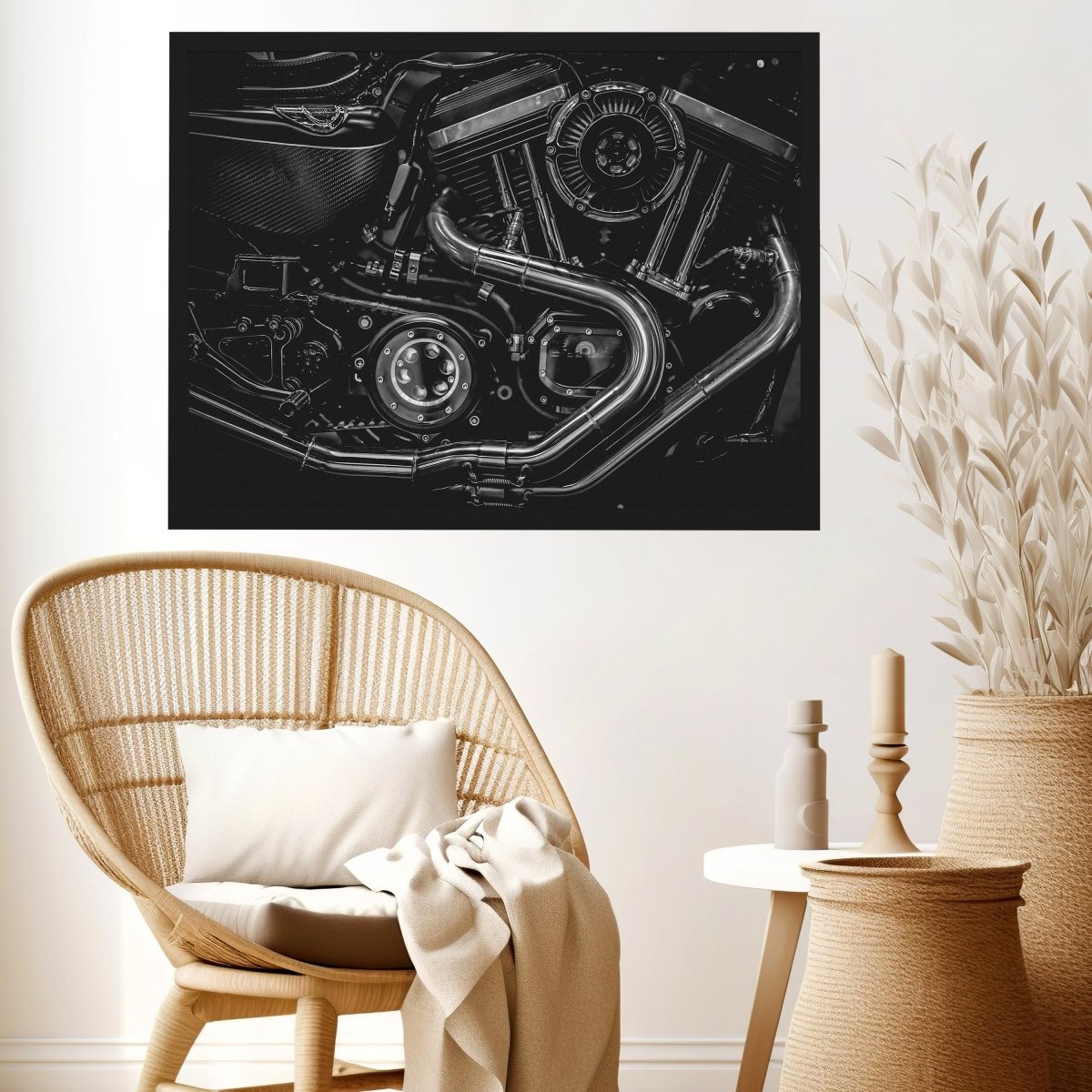 wandmotiv24 Poster, Poster - Motorrad, Motor, schwarz - M0278 - Bild 3 wandmotiv24 Poster, Poster - Motorrad, Motor, schwarz - M0278 - Bild 3