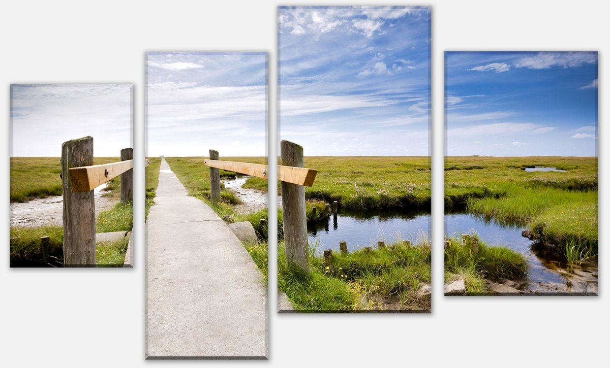Leinwandbild Mehrteiler Salzwiesen Nordsee M0285 Leinwandbild Mehrteiler Salzwiesen Nordsee M0285