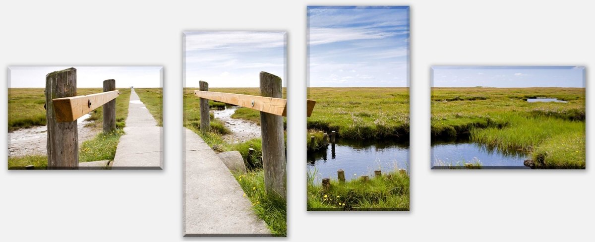 Leinwandbild Mehrteiler Salzwiesen Nordsee M0285 Leinwandbild Mehrteiler Salzwiesen Nordsee M0285
