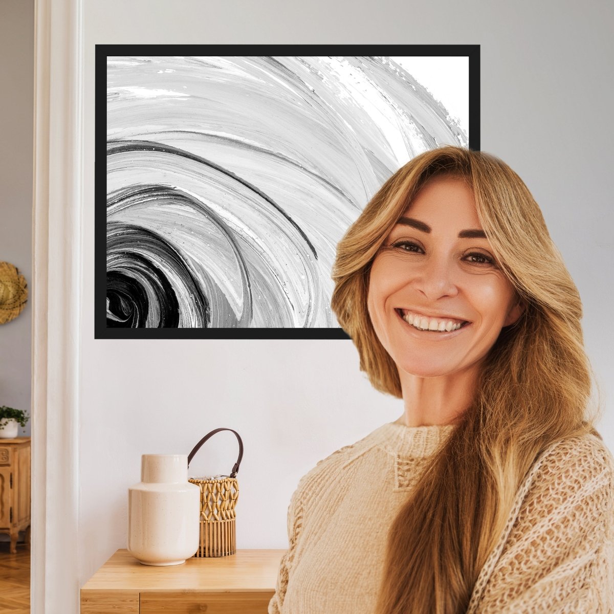 wandmotiv24 Poster, Poster - Rose, Gemälde, Kreise - M0285 - Bild 2 wandmotiv24 Poster, Poster - Rose, Gemälde, Kreise - M0285 - Bild 2