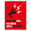 Poster Megafon, Spruch, Blitze M0290