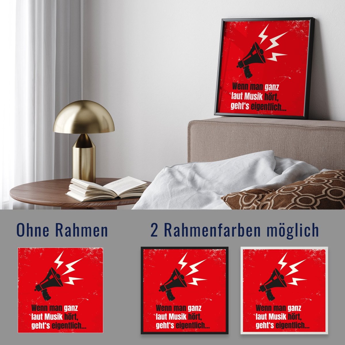 wandmotiv24 Poster, Poster - Musik, Megafon, Spruch - M0290 - Bild 4 wandmotiv24 Poster, Poster - Musik, Megafon, Spruch - M0290 - Bild 4