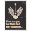Poster Gitarre, Flügel, Spruch M0292