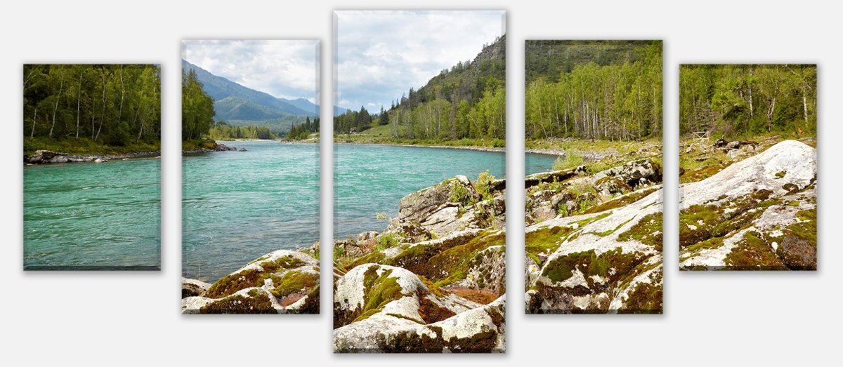 Leinwandbild Mehrteiler Altai Katun M0293 entdecken - Bild 1