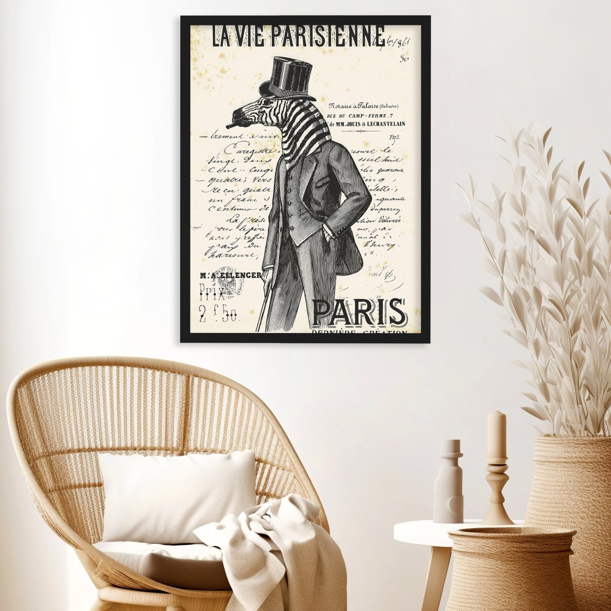 wandmotiv24 Poster, Poster - Vintage, Zebra, Paris - M0295 - Bild 3