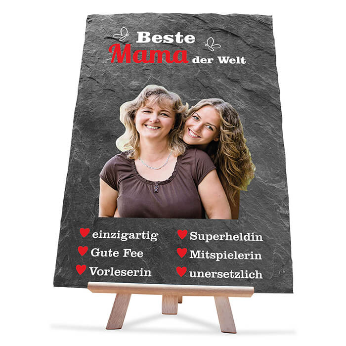 Schiefertafel mit Staffelei Beste Mama M0297 - Bild 1 Schiefertafel mit Staffelei Beste Mama M0297 - Bild 1