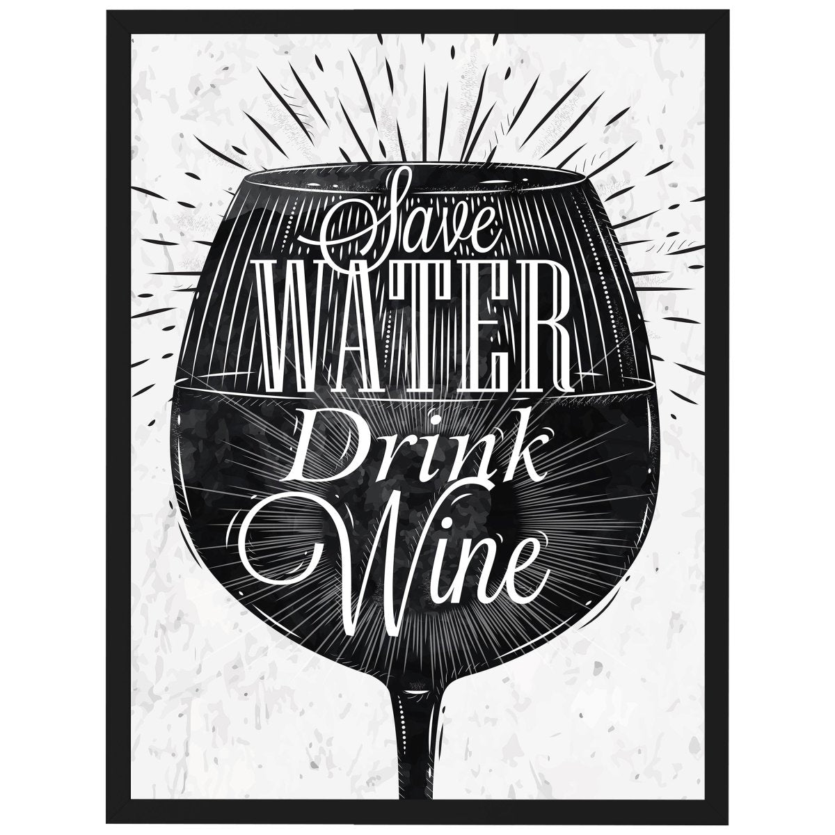 wandmotiv24 Poster, Poster - Spruch, Wein, Wasser, Glas - M0301 - Bild 1 wandmotiv24 Poster, Poster - Spruch, Wein, Wasser, Glas - M0301 - Bild 1