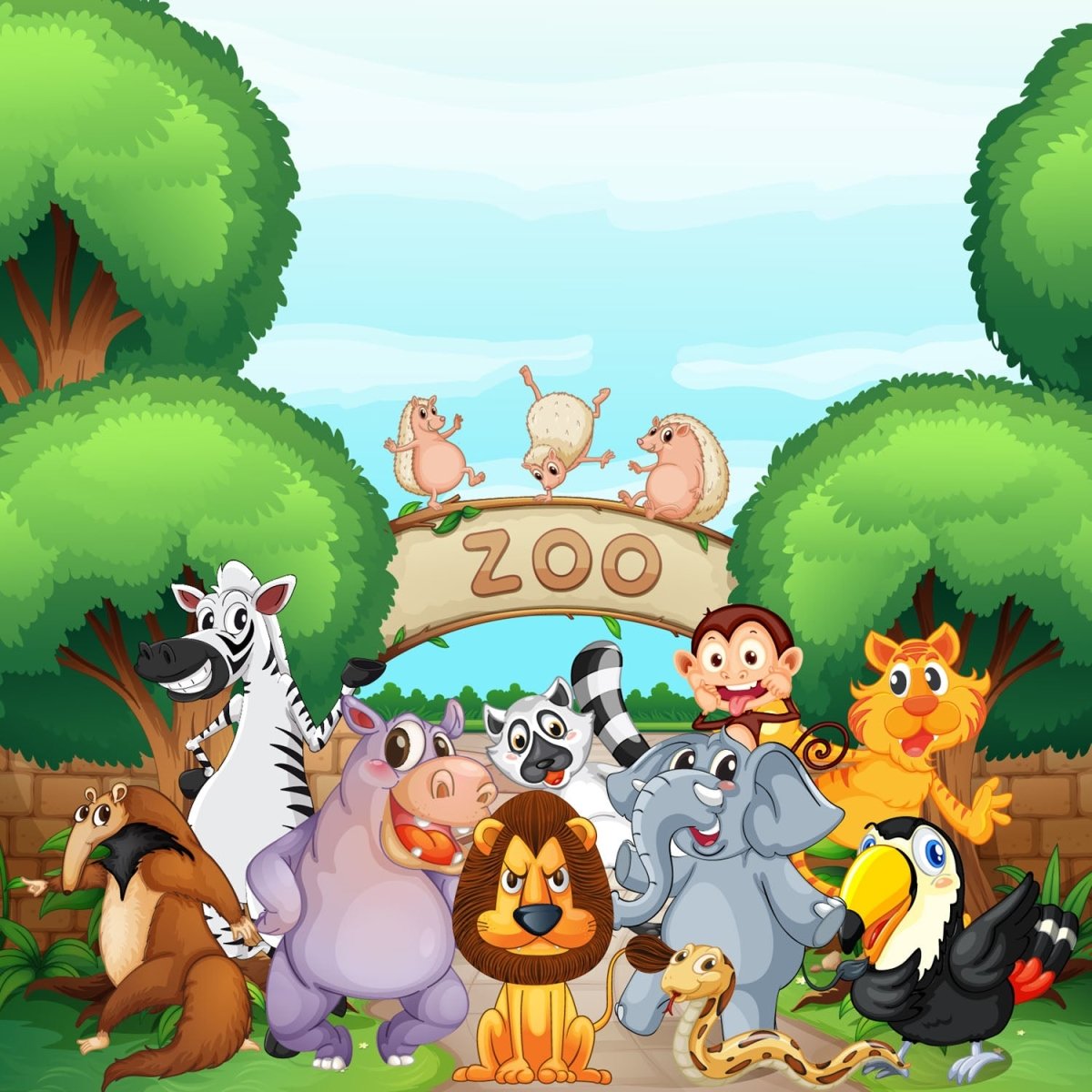 Beistelltisch Zootiere Kinder M0302 entdecken - Bild 2 Beistelltisch Zootiere Kinder M0302 entdecken - Bild 2