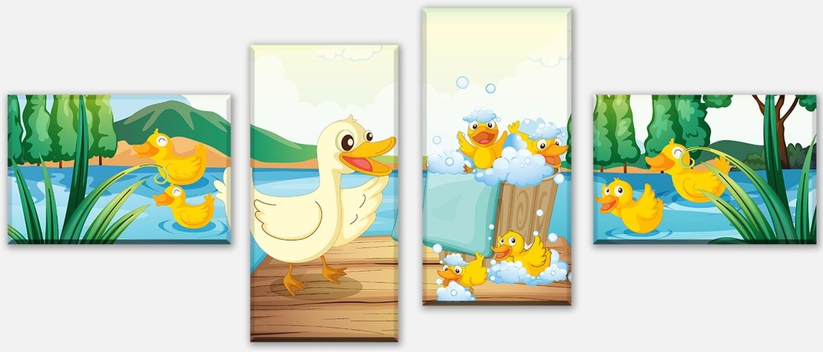 Leinwandbild Mehrteiler Waschtag Kinder M0304 Leinwandbild Mehrteiler Waschtag Kinder M0304