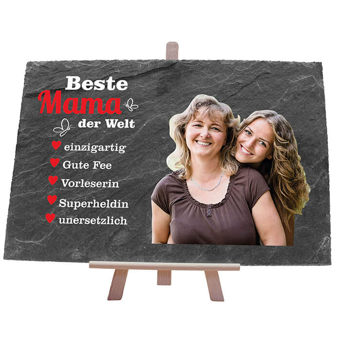 Schiefertafel mit Staffelei Beste Mama M0305 - Bild 1