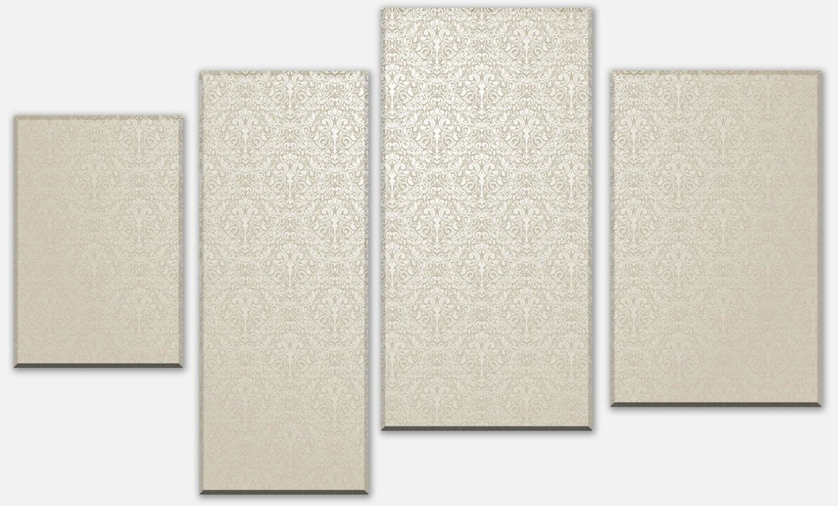 Leinwandbild Mehrteiler Barockmuster Beige M0306 Leinwandbild Mehrteiler Barockmuster Beige M0306