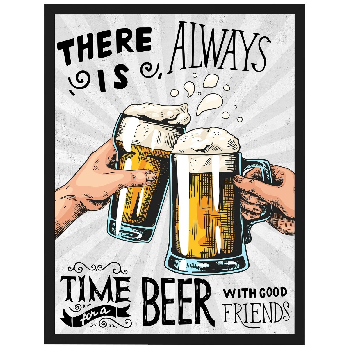 wandmotiv24 Poster, Poster - Spruch, Bier, Freunde - M0309 - Bild 1