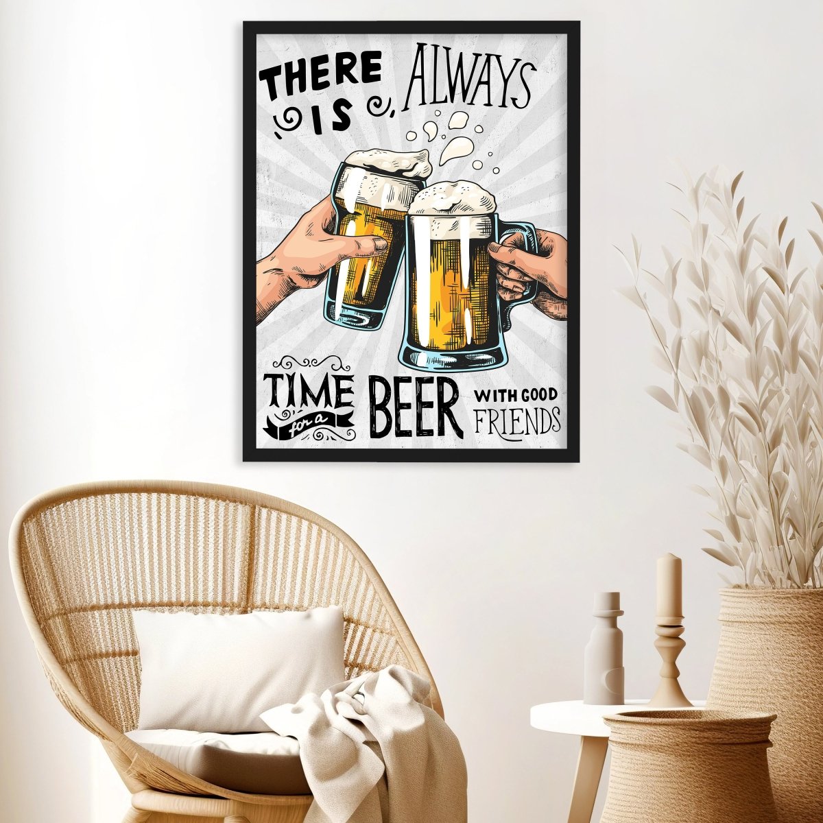 wandmotiv24 Poster, Poster - Spruch, Bier, Freunde - M0309 - Bild 3