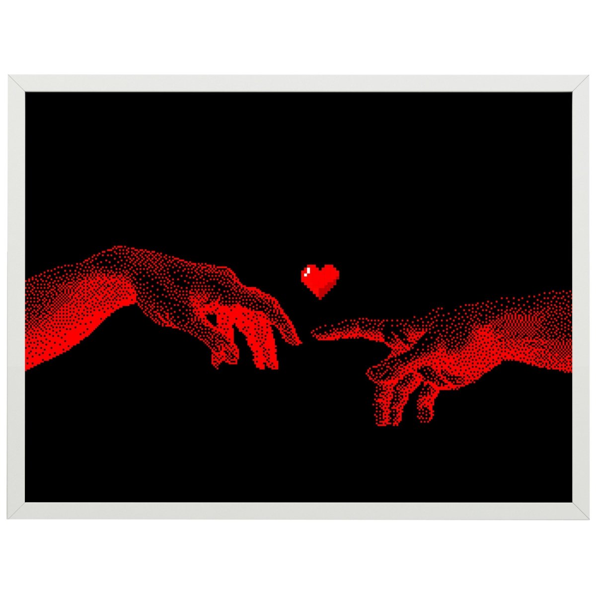 wandmotiv24 Poster, Poster - Herz, Hand, Pixel - M0310 - Bild 1 wandmotiv24 Poster, Poster - Herz, Hand, Pixel - M0310 - Bild 1