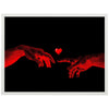 Poster Herz, Hände, schwarz, rot M0310