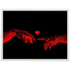 Poster Herz, Hände, schwarz, rot M0310 Poster Herz, Hände, schwarz, rot M0310