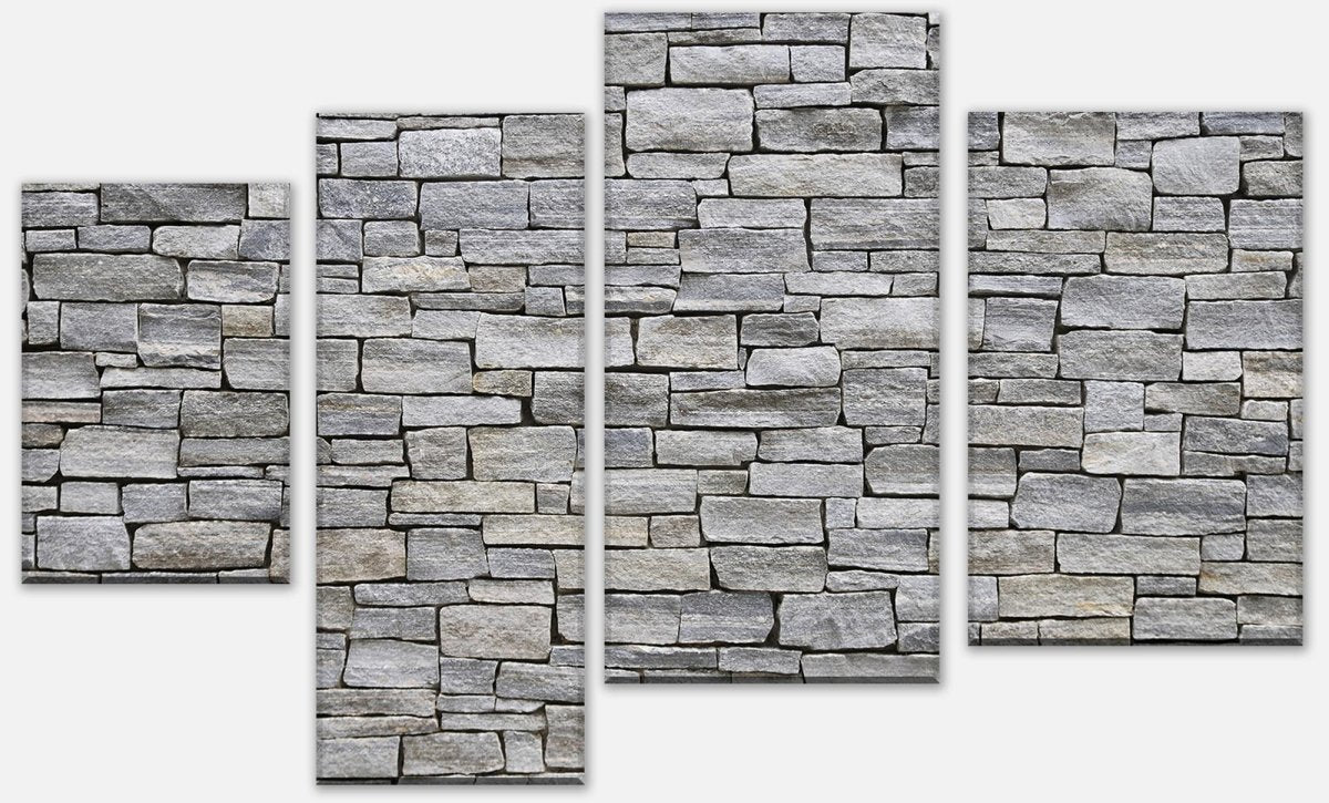 Leinwandbild Mehrteiler Grober Stein Grau M0311 Leinwandbild Mehrteiler Grober Stein Grau M0311
