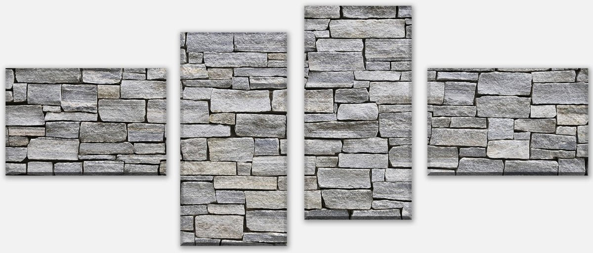 Leinwandbild Mehrteiler Grober Stein Grau M0311 Leinwandbild Mehrteiler Grober Stein Grau M0311
