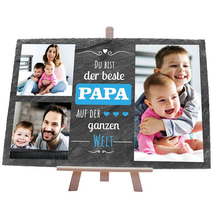 Schiefertafel Bester Papa M0313 - Bild 1 Schiefertafel Bester Papa M0313 - Bild 1
