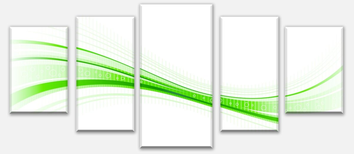 Leinwandbild Mehrteiler Grüne Welle M0313 entdecken - Bild 1 Leinwandbild Mehrteiler Grüne Welle M0313 entdecken - Bild 1
