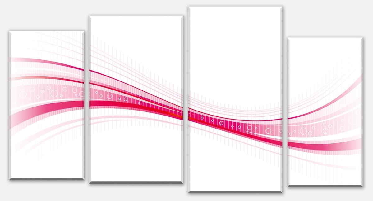 Leinwandbild Mehrteiler Pinke Welle M0314 Leinwandbild Mehrteiler Pinke Welle M0314