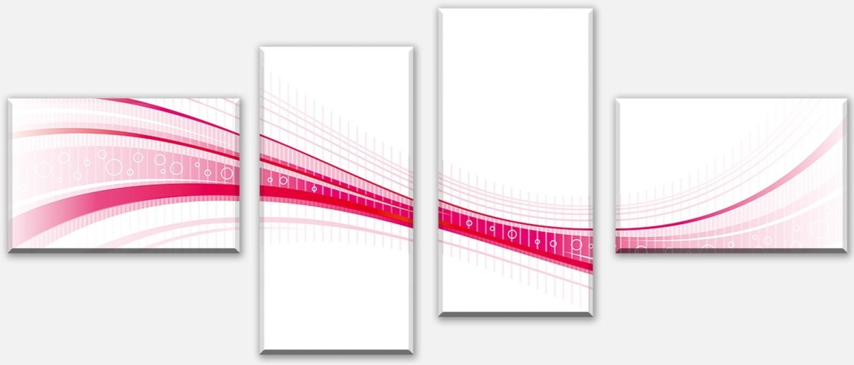 Leinwandbild Mehrteiler Pinke Welle M0314 Leinwandbild Mehrteiler Pinke Welle M0314