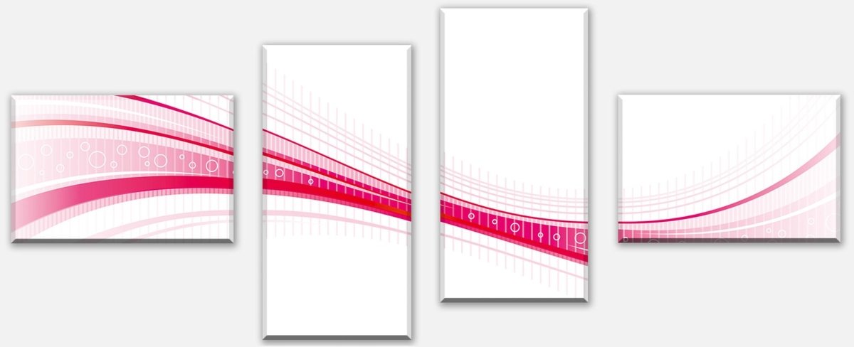 Leinwandbild Mehrteiler Pinke Welle M0314 Leinwandbild Mehrteiler Pinke Welle M0314