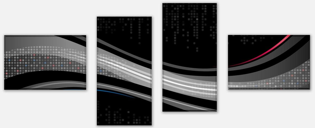 Leinwandbild Mehrteiler Black Waves M0319 Leinwandbild Mehrteiler Black Waves M0319