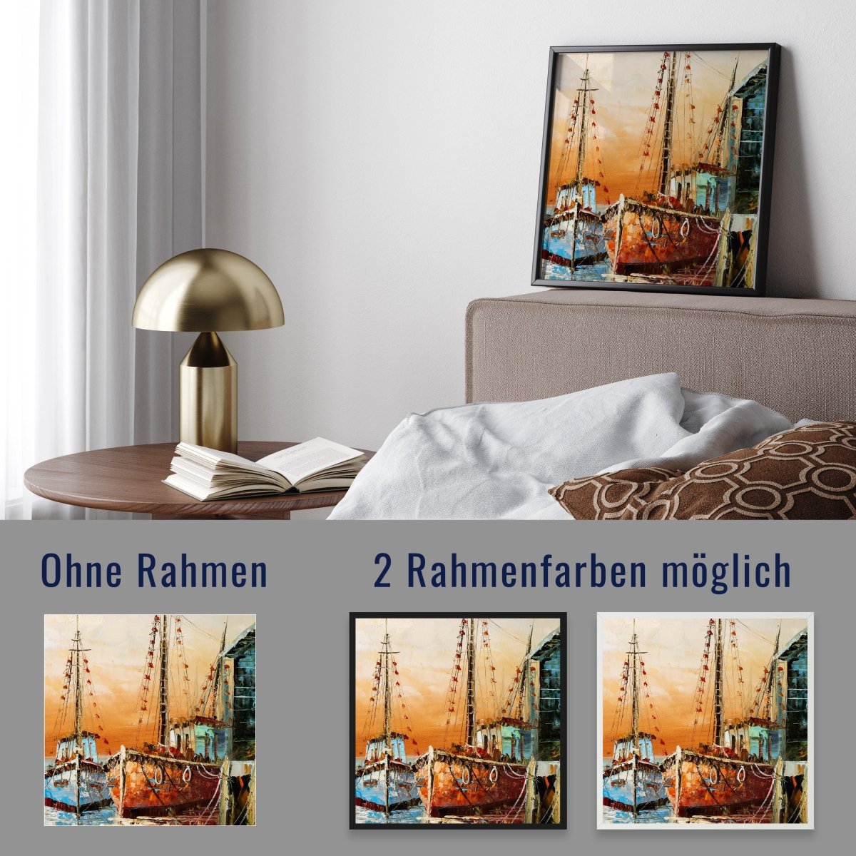 wandmotiv24 Poster, Poster - Fischerboote, Hafen, Kunst - M0342 - Bild 4