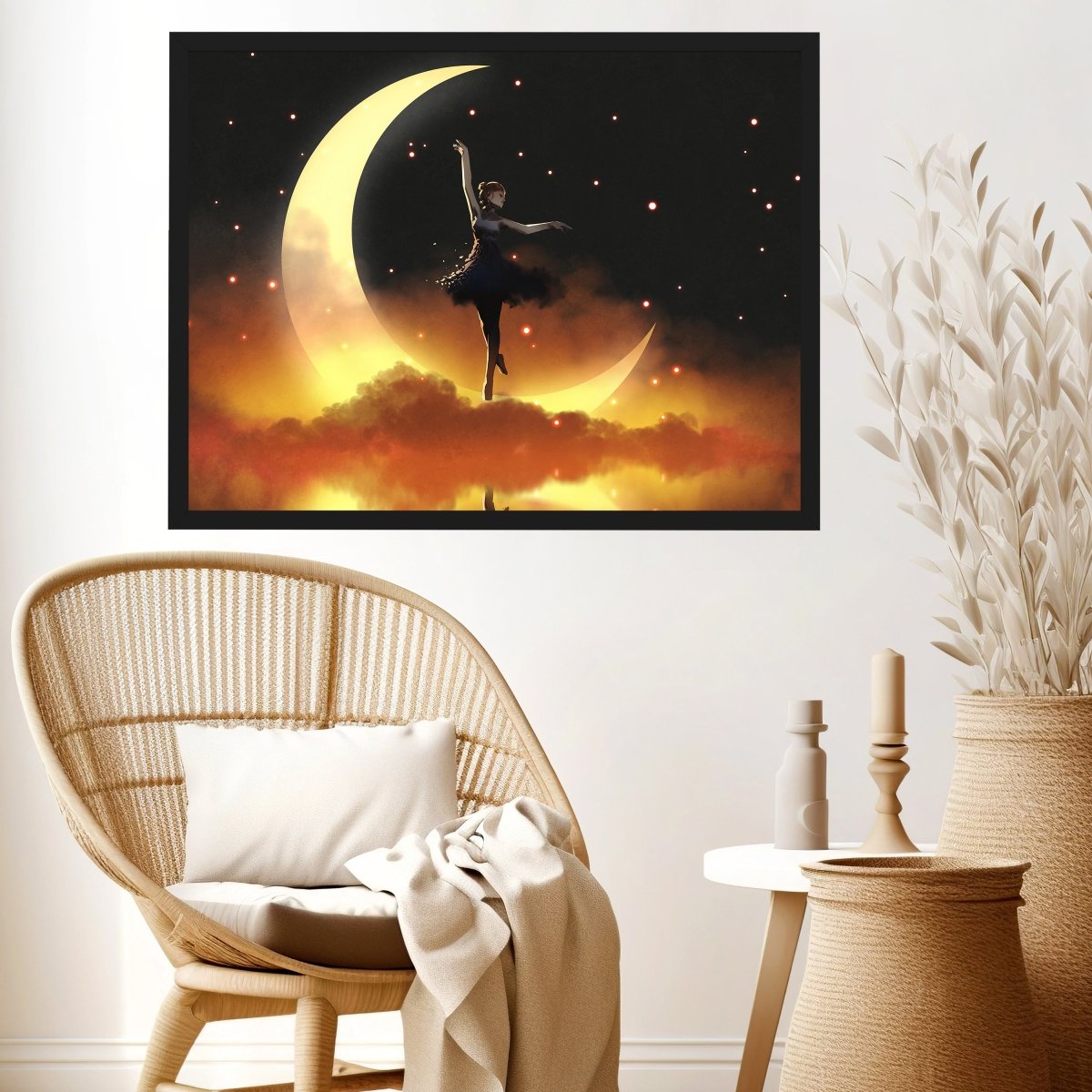 wandmotiv24 Poster, Poster - Kunst, Mond, Tänzerin, Sterne - M0346 - Bild 3 wandmotiv24 Poster, Poster - Kunst, Mond, Tänzerin, Sterne - M0346 - Bild 3