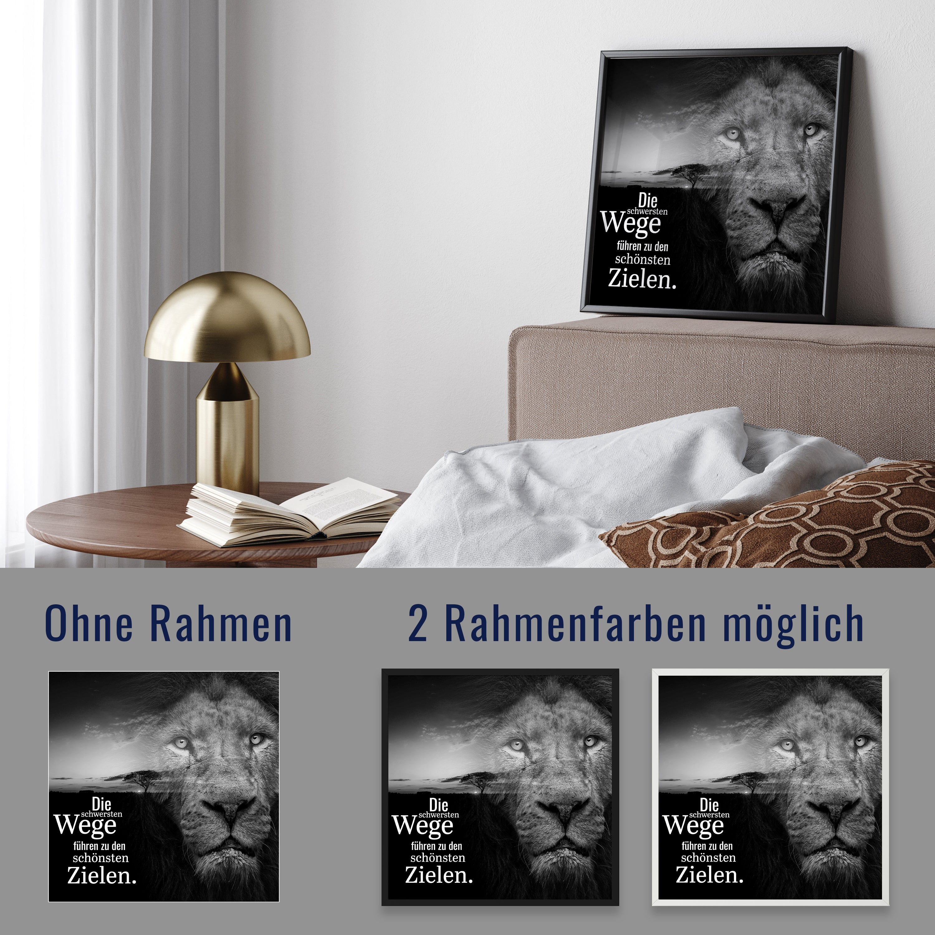 wandmotiv24 Poster, Poster - Motivation, Spruch, Löwe - M0351 - Bild 4