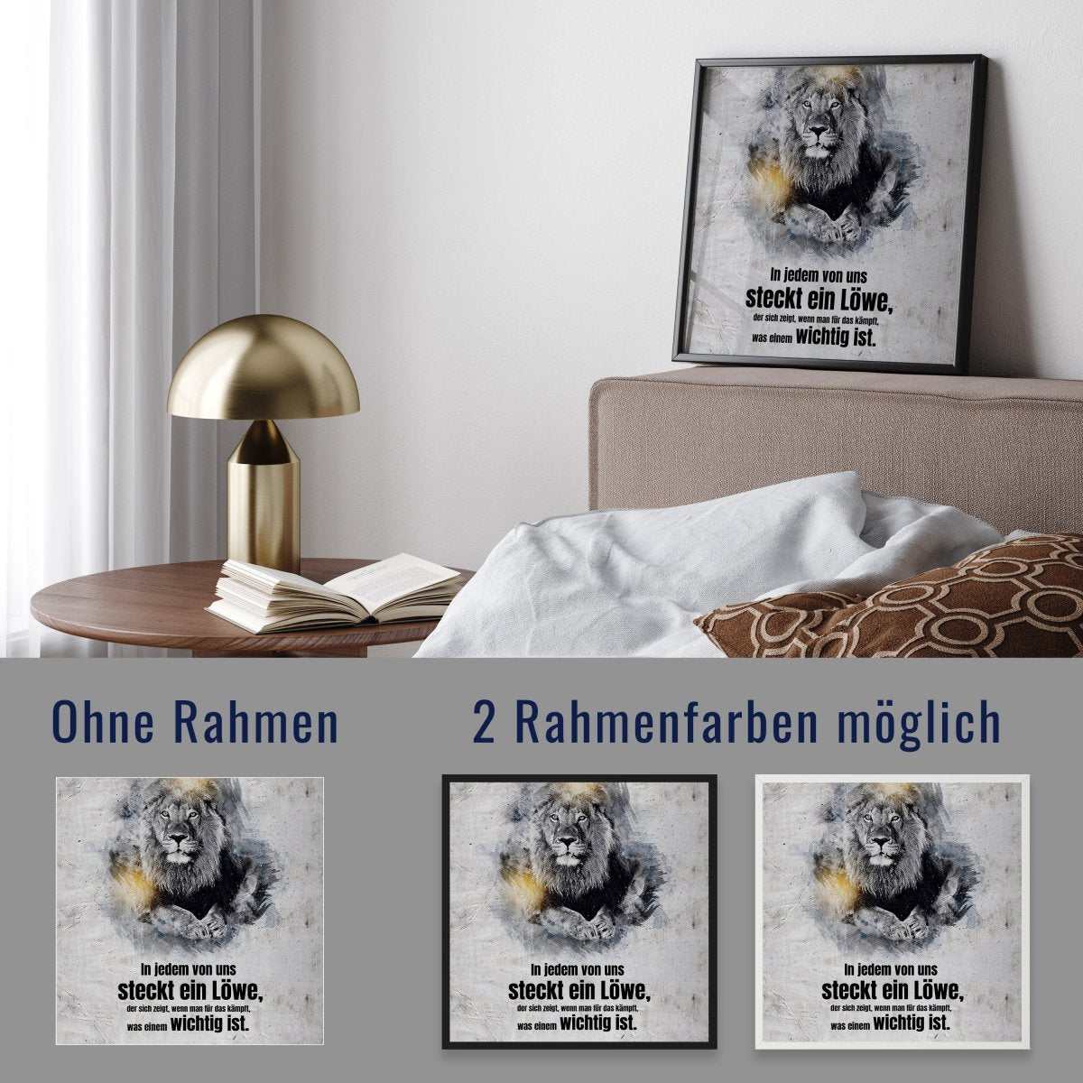 wandmotiv24 Poster, Poster - Motivation, Spruch, Löwe - M0355 - Bild 4 wandmotiv24 Poster, Poster - Motivation, Spruch, Löwe - M0355 - Bild 4