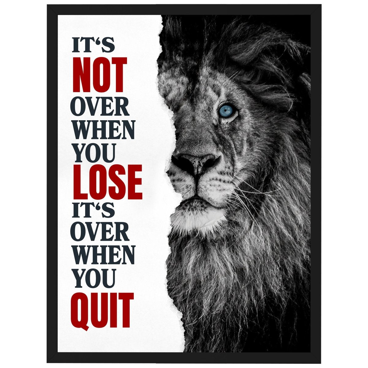 wandmotiv24 Poster, Poster - Löwe, Motivation, Spruch - M0358 - Bild 1