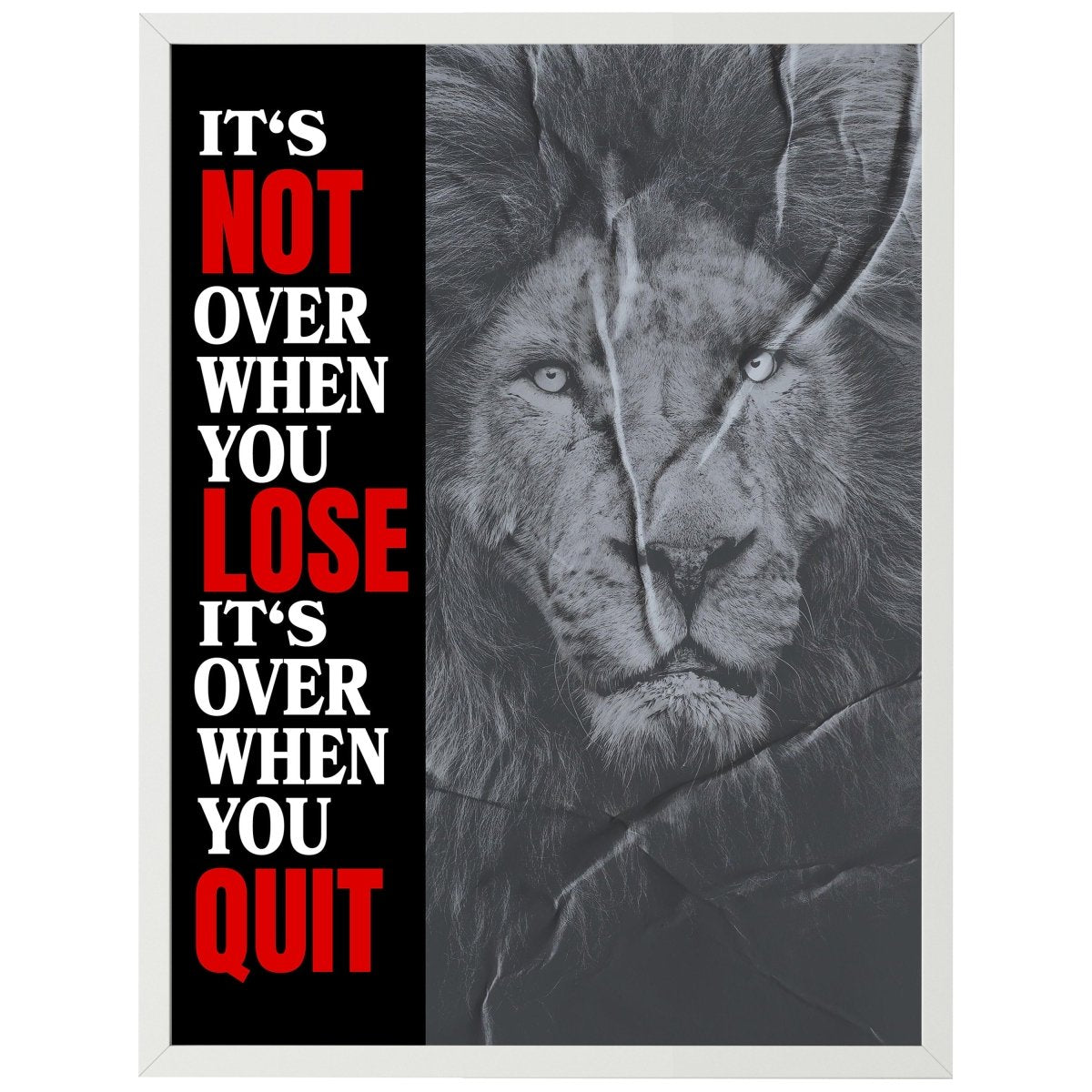 wandmotiv24 Poster, Poster - Löwe, Motivation, Spruch - M0360 - Bild 1