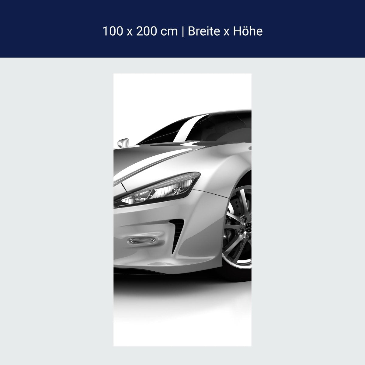 Duschwand Silberner Sportwagen M0372 Duschwand Silberner Sportwagen M0372