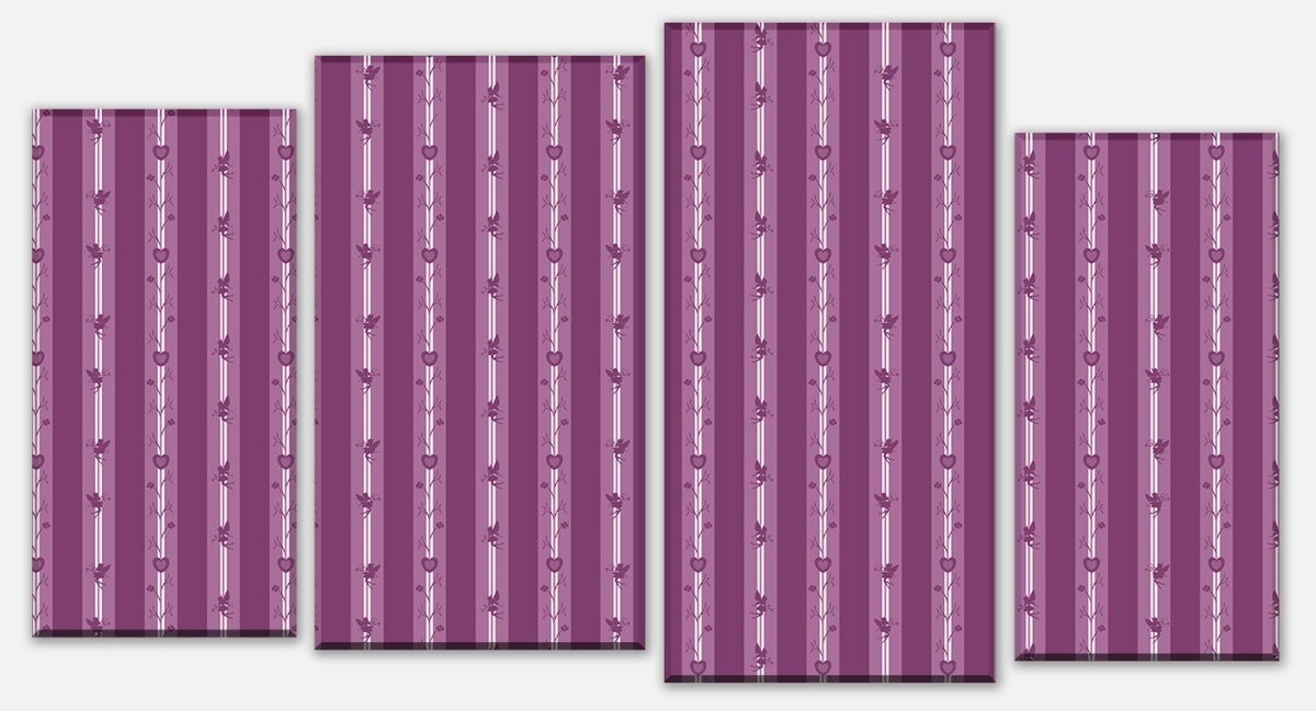 Leinwandbild Mehrteiler Herzmuster M0386 Leinwandbild Mehrteiler Herzmuster M0386