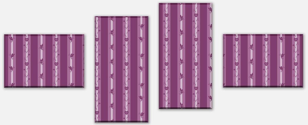 Leinwandbild Mehrteiler Herzmuster M0386 Leinwandbild Mehrteiler Herzmuster M0386