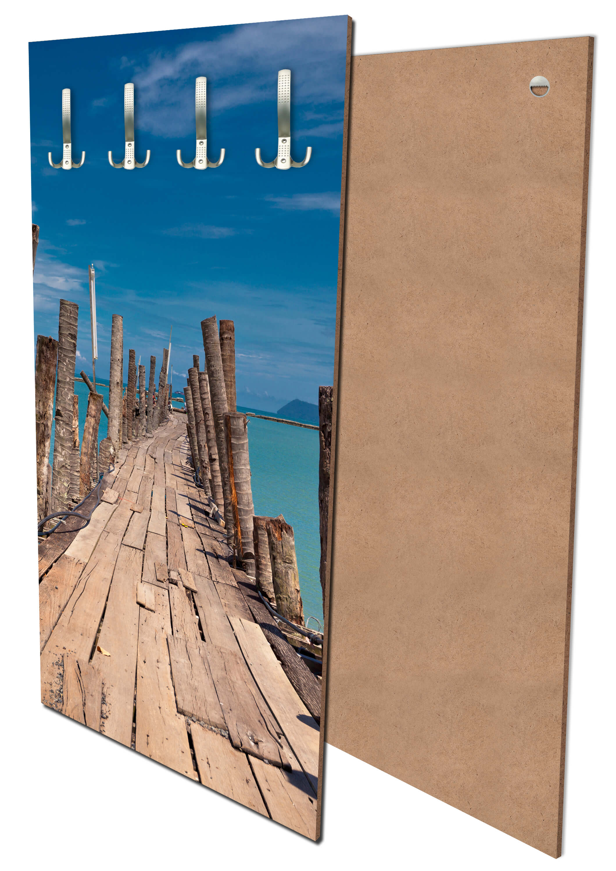 Garderobe Holzsteg ins Meer M0389 entdecken - Bild 1 Garderobe Holzsteg ins Meer M0389 entdecken - Bild 1