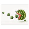 Leinwandbild Obst & Gemüse, Querformat, Wassermelone, Pacman, Küche M0390