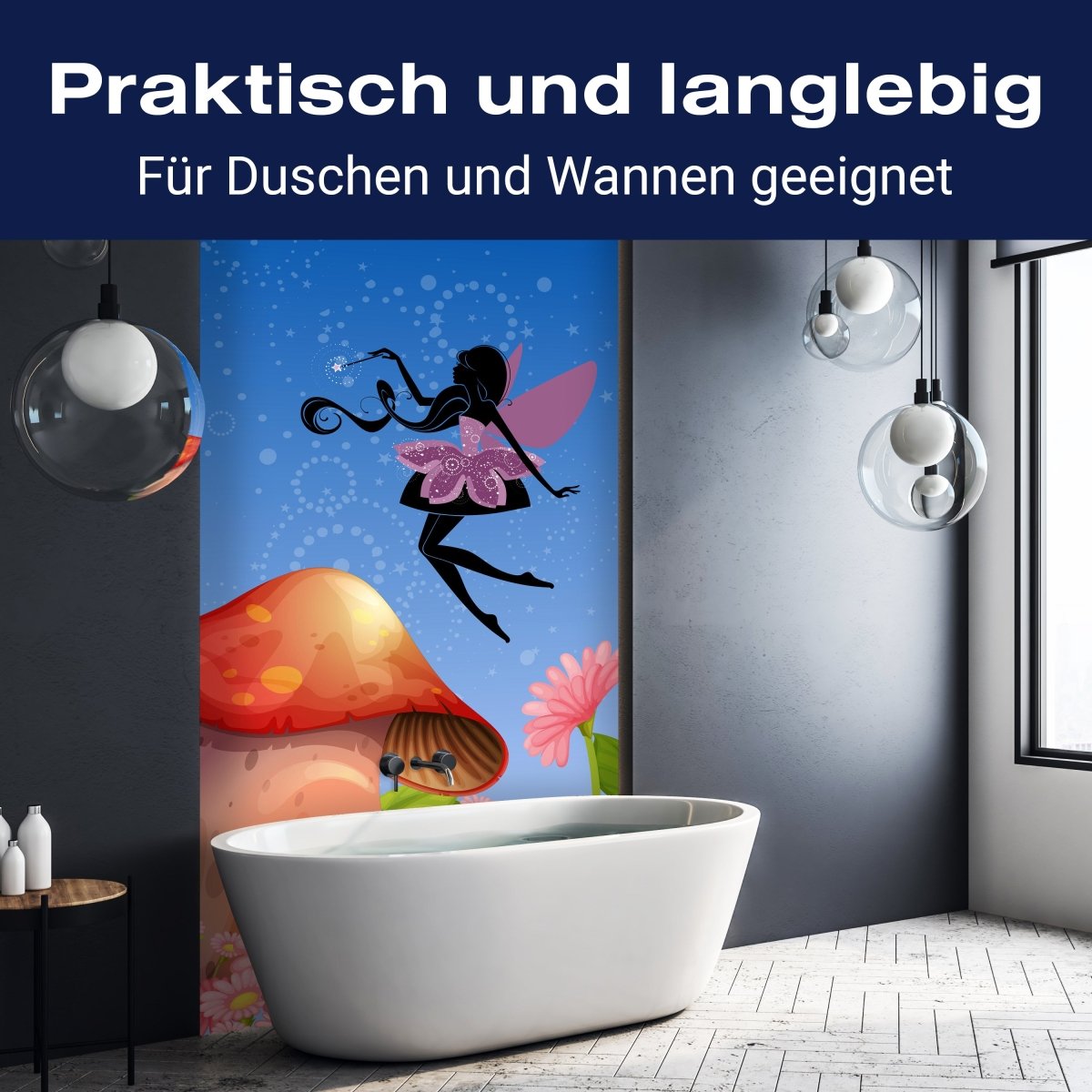 Duschwand Fee im Blumenfeld M0392 entdecken - Bild 3 Duschwand Fee im Blumenfeld M0392 entdecken - Bild 3