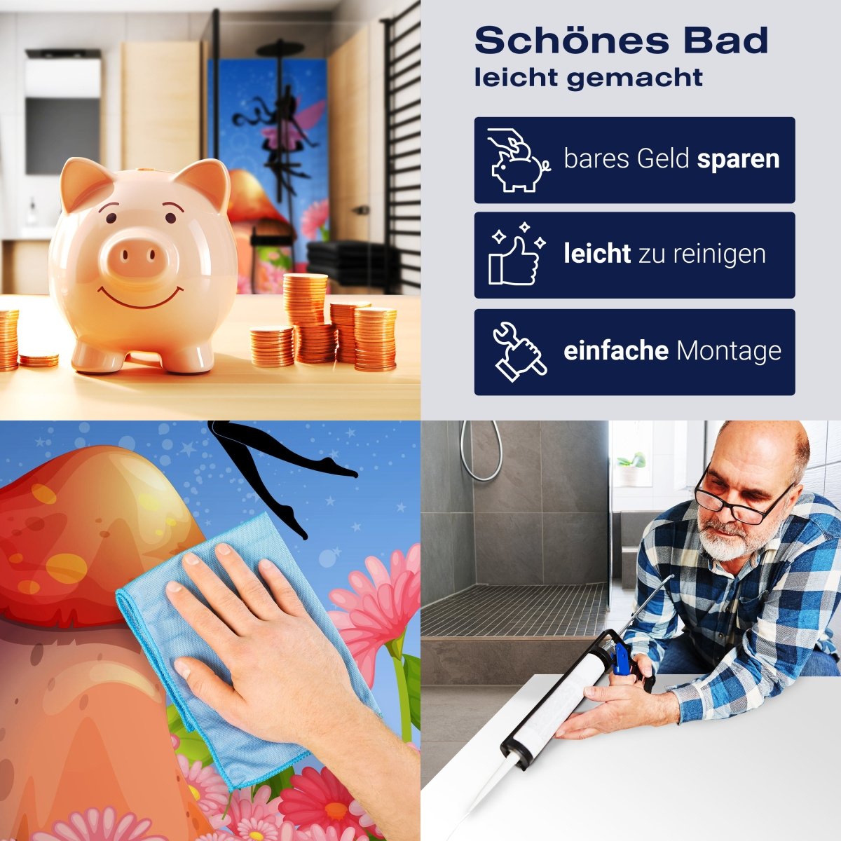 Duschwand Fee im Blumenfeld M0392 entdecken - Bild 7 Duschwand Fee im Blumenfeld M0392 entdecken - Bild 7