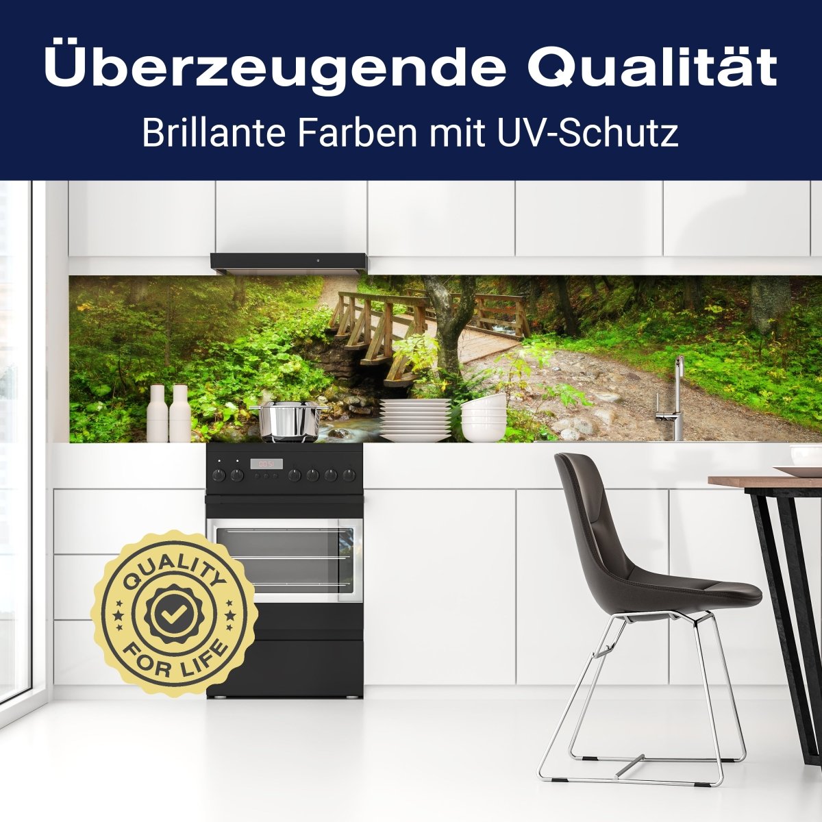 Küchenrückwand Waldweg mit Bach M0397 entdecken - Bild 2 Küchenrückwand Waldweg mit Bach M0397 entdecken - Bild 2