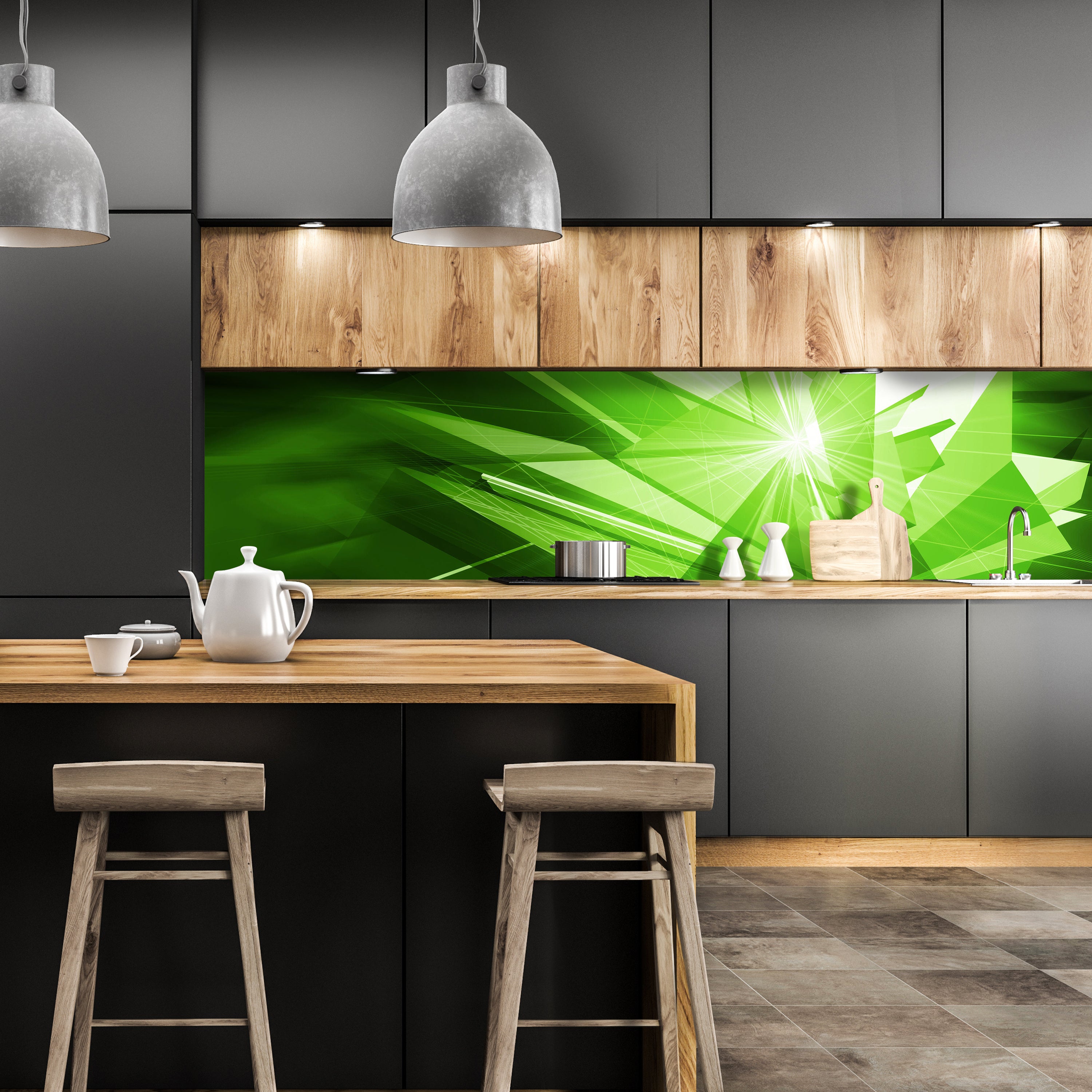 Küchenrückwand Grüne Dynamik M0425 entdecken - Bild 1