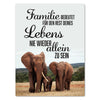 Leinwandbild Familie, Hochformat, Familie bedeutet, Elefanten, Afrika, Familien M0427